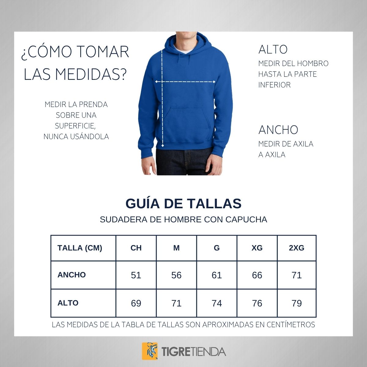 Sudadera Hombre Hoodie Tigres UANL Cara Tigre
