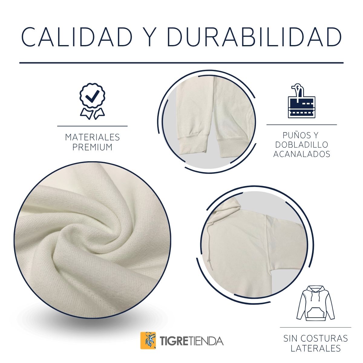 Sudadera Hombre Hoodie Tigres UANL Cara Tigre