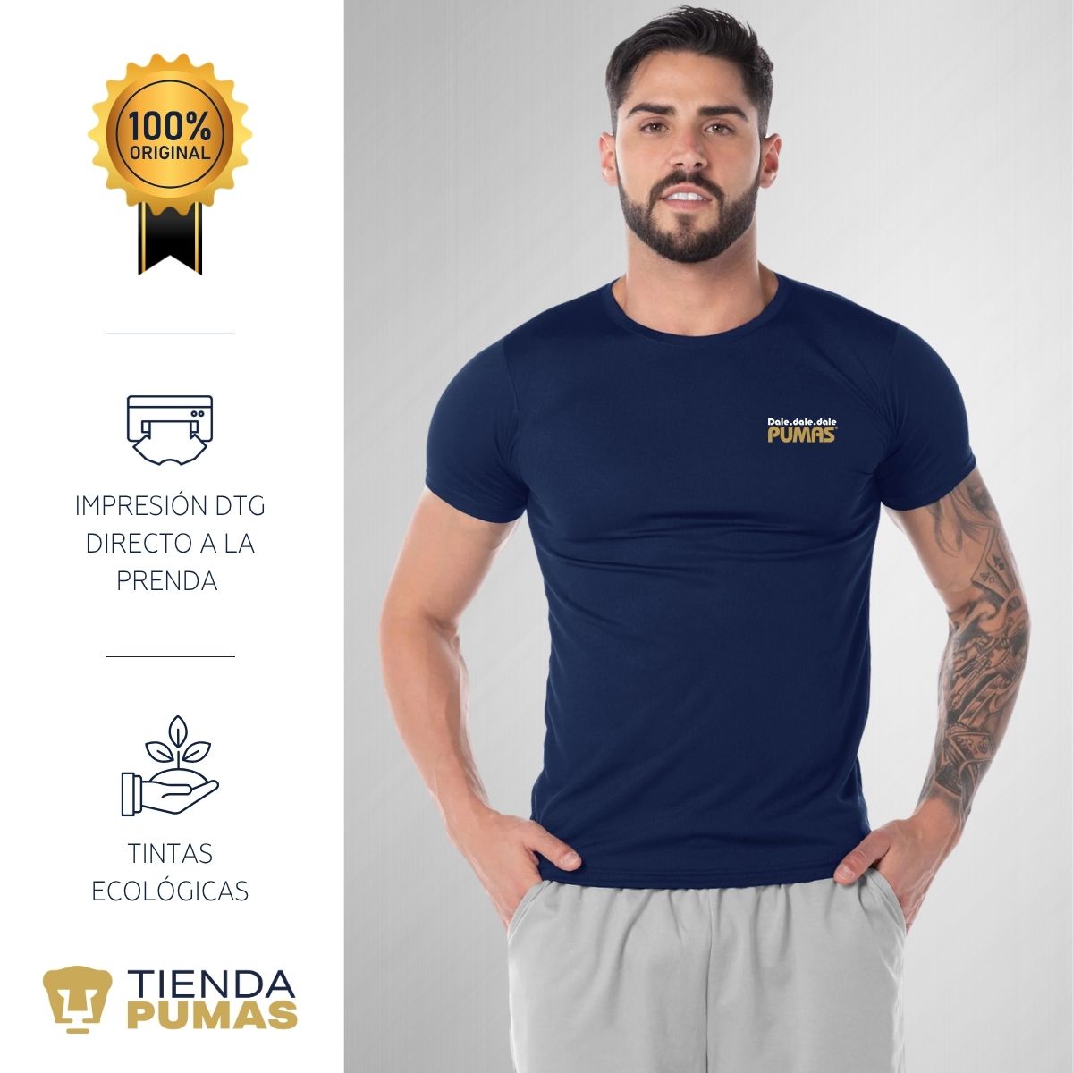 Playera Transpirable Hombre Pumas UNAM A ganar