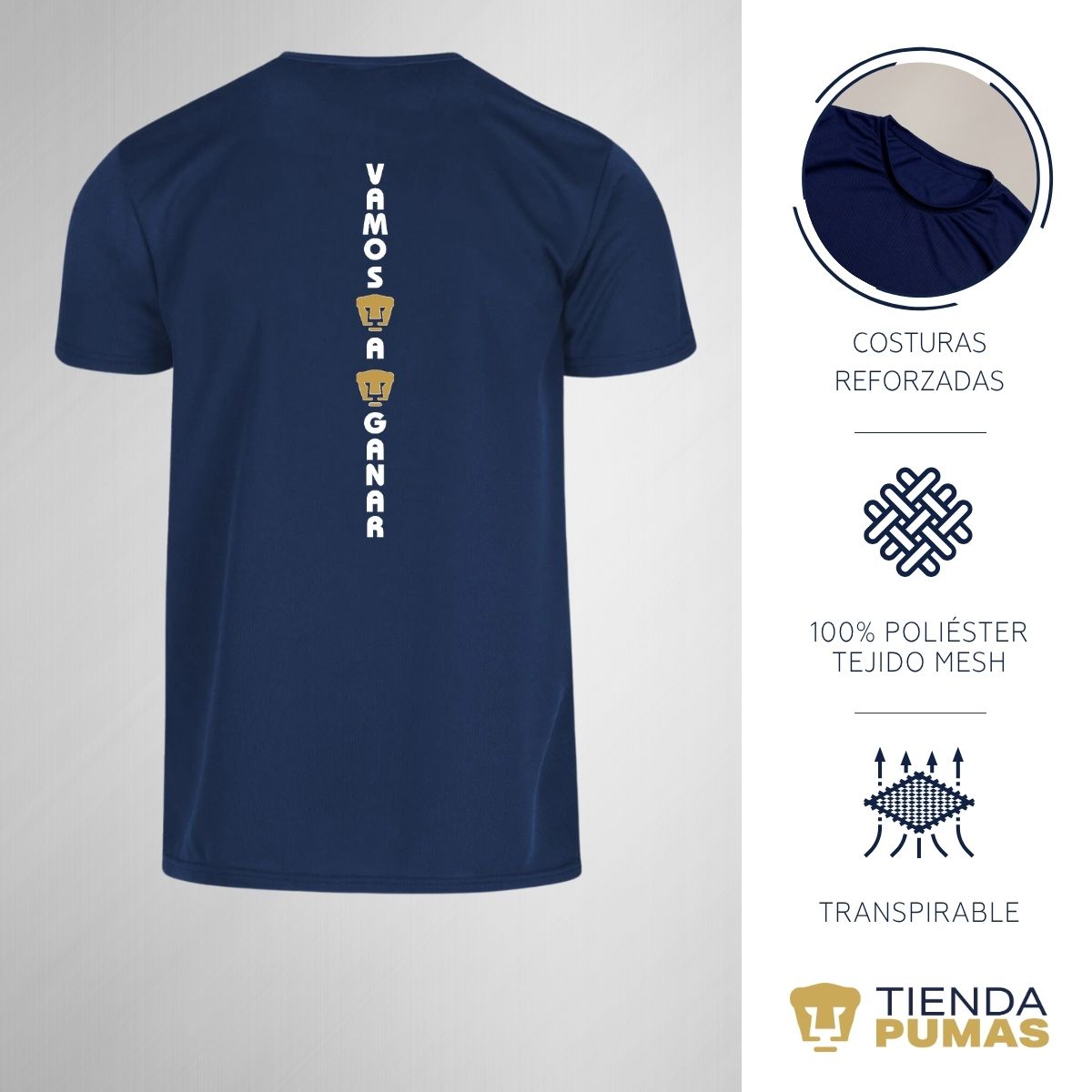 Playera Transpirable Hombre Pumas UNAM A ganar