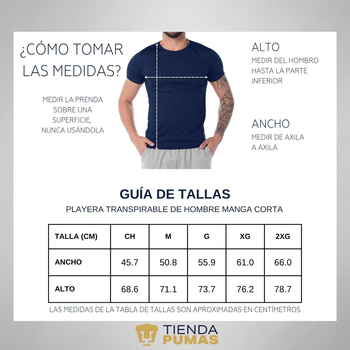 Playera Transpirable Hombre Pumas UNAM A ganar