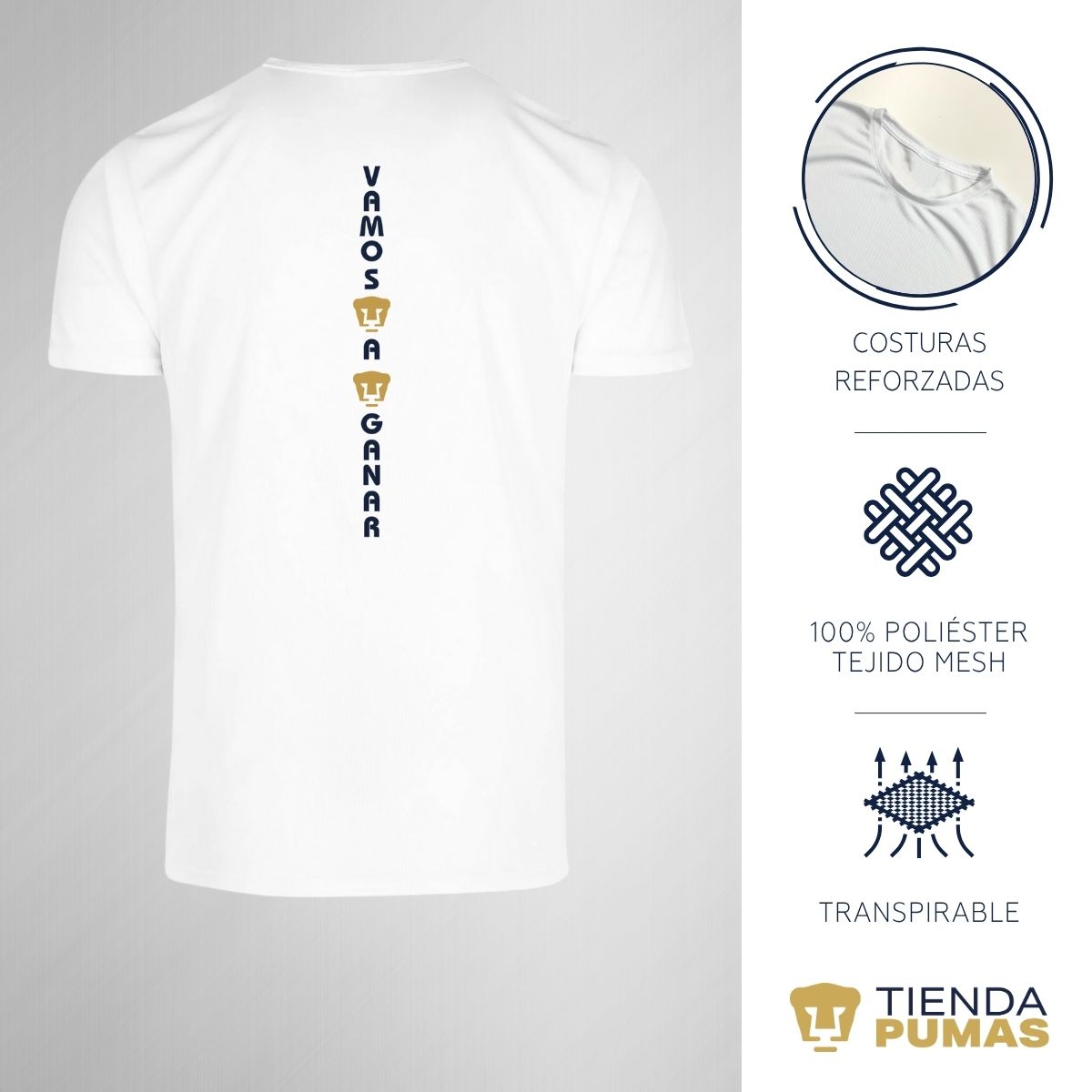 Playera Transpirable Hombre Pumas UNAM A ganar