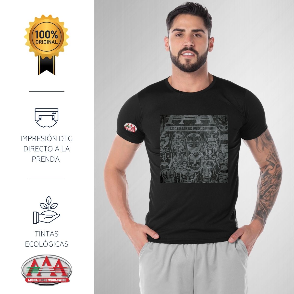 Playera Transpirable Hombre Lucha Libre AAA Collage