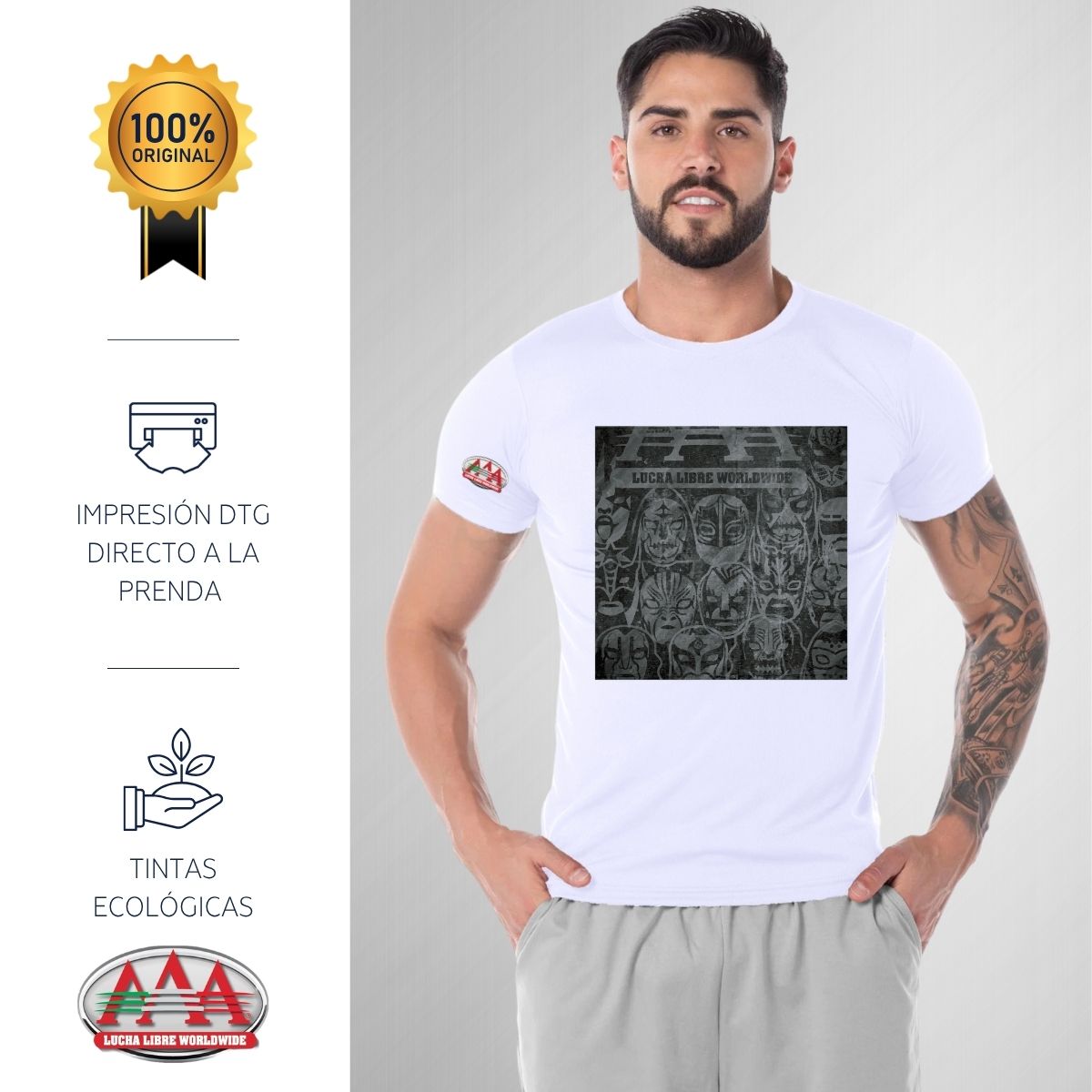 Playera Transpirable Hombre Lucha Libre AAA Collage