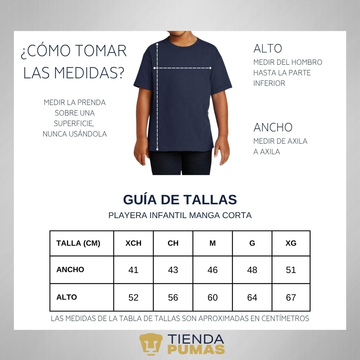 Playera Niño Niña Pumas UNAM Balón School