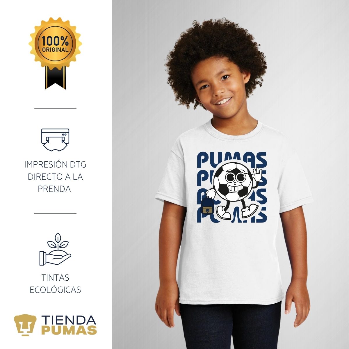 Playera Niño Niña Pumas UNAM Balón School
