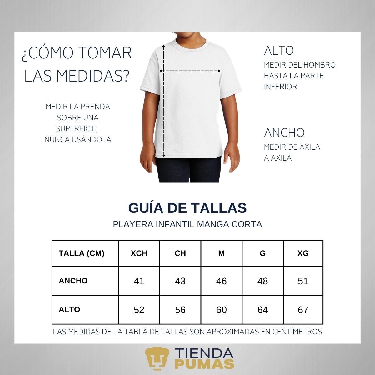 Playera Niño Niña Pumas UNAM Balón School