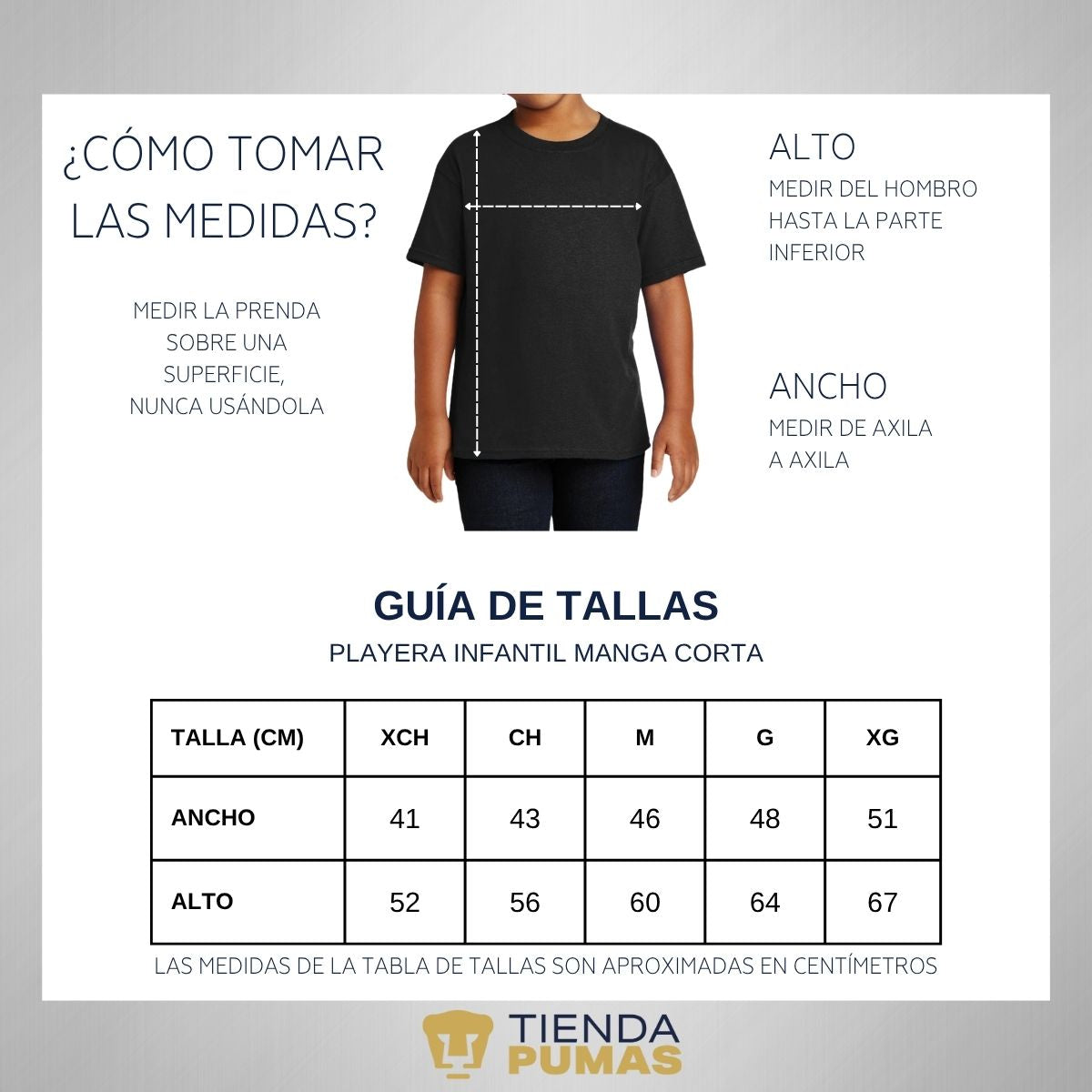 Playera Niño Niña Pumas UNAM Balón School