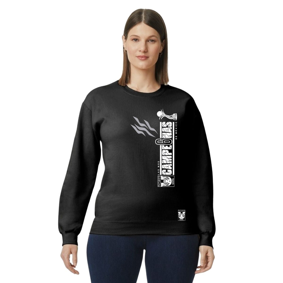 Sudadera Mujer Tigres UANL Amazonas Campeonas Vertical