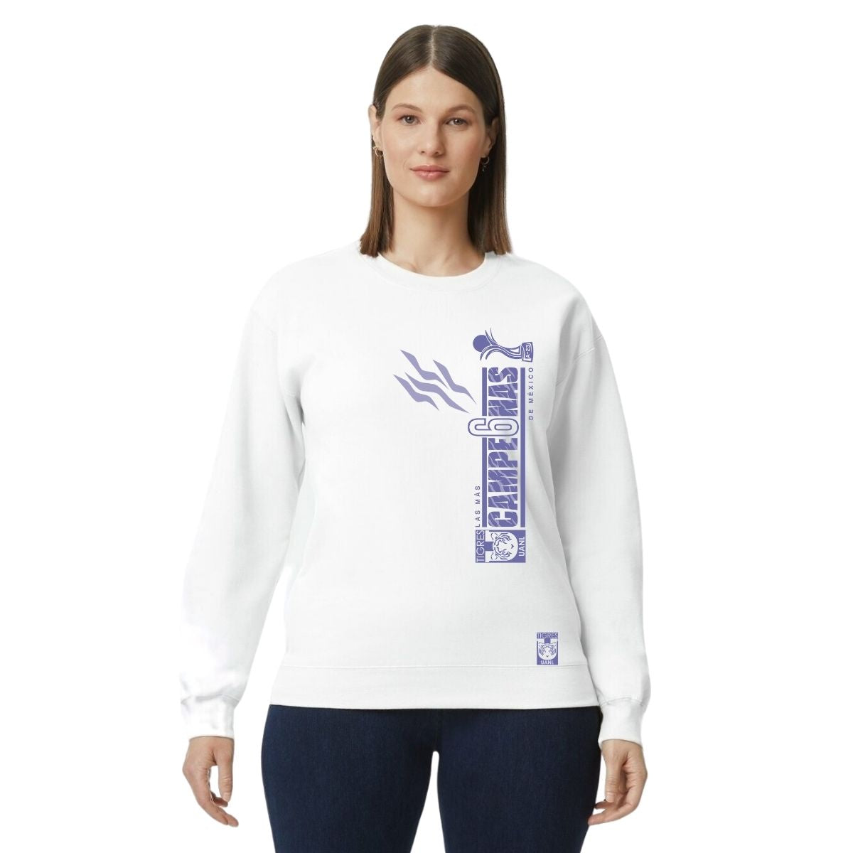 Sudadera Mujer Tigres UANL Amazonas Campeonas Vertical