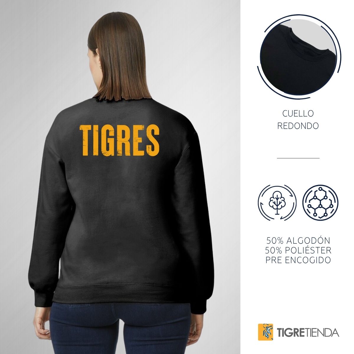 Sudadera Mujer Tigres UANL Logo U Combinado