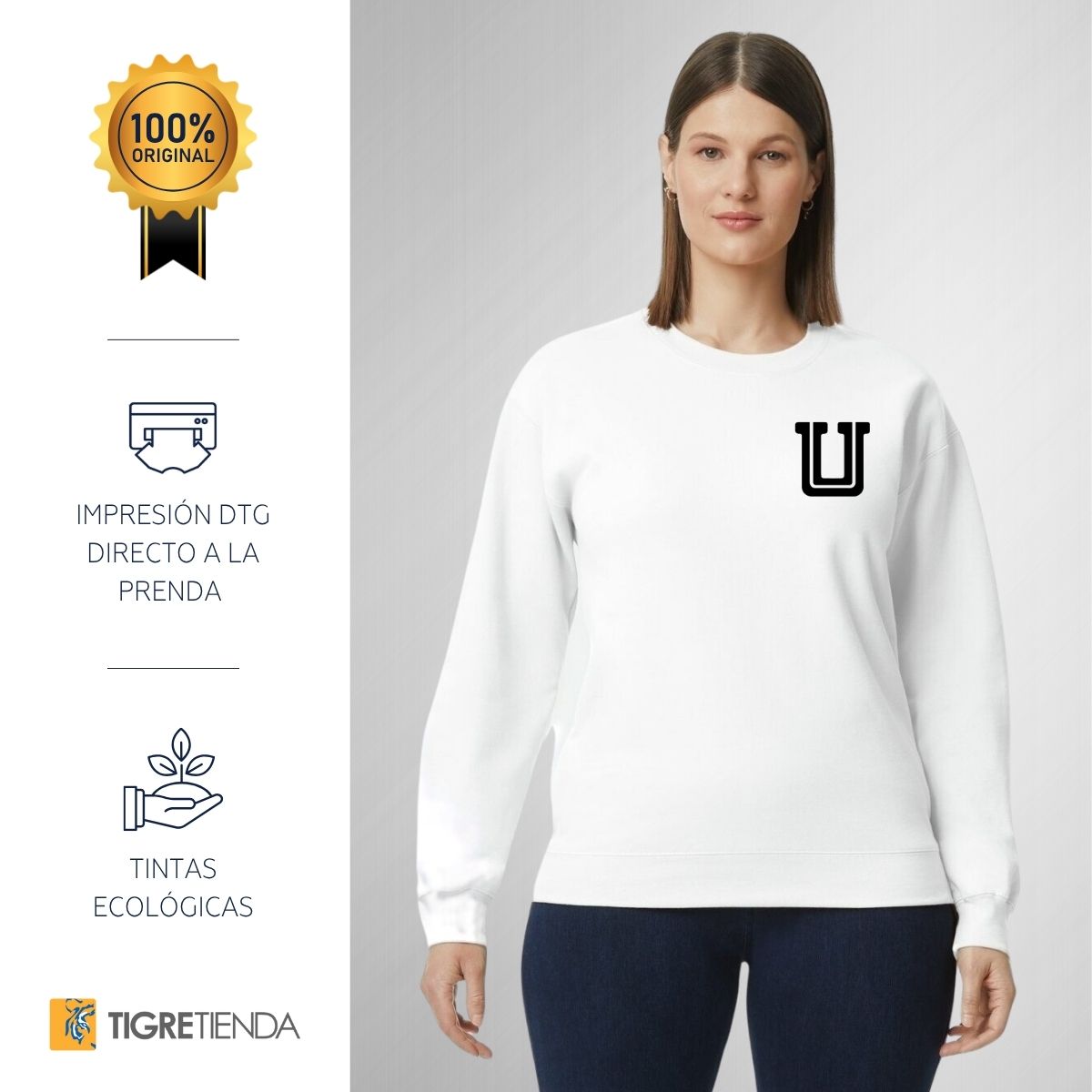 Sudadera Mujer Tigres UANL Logo U Combinado