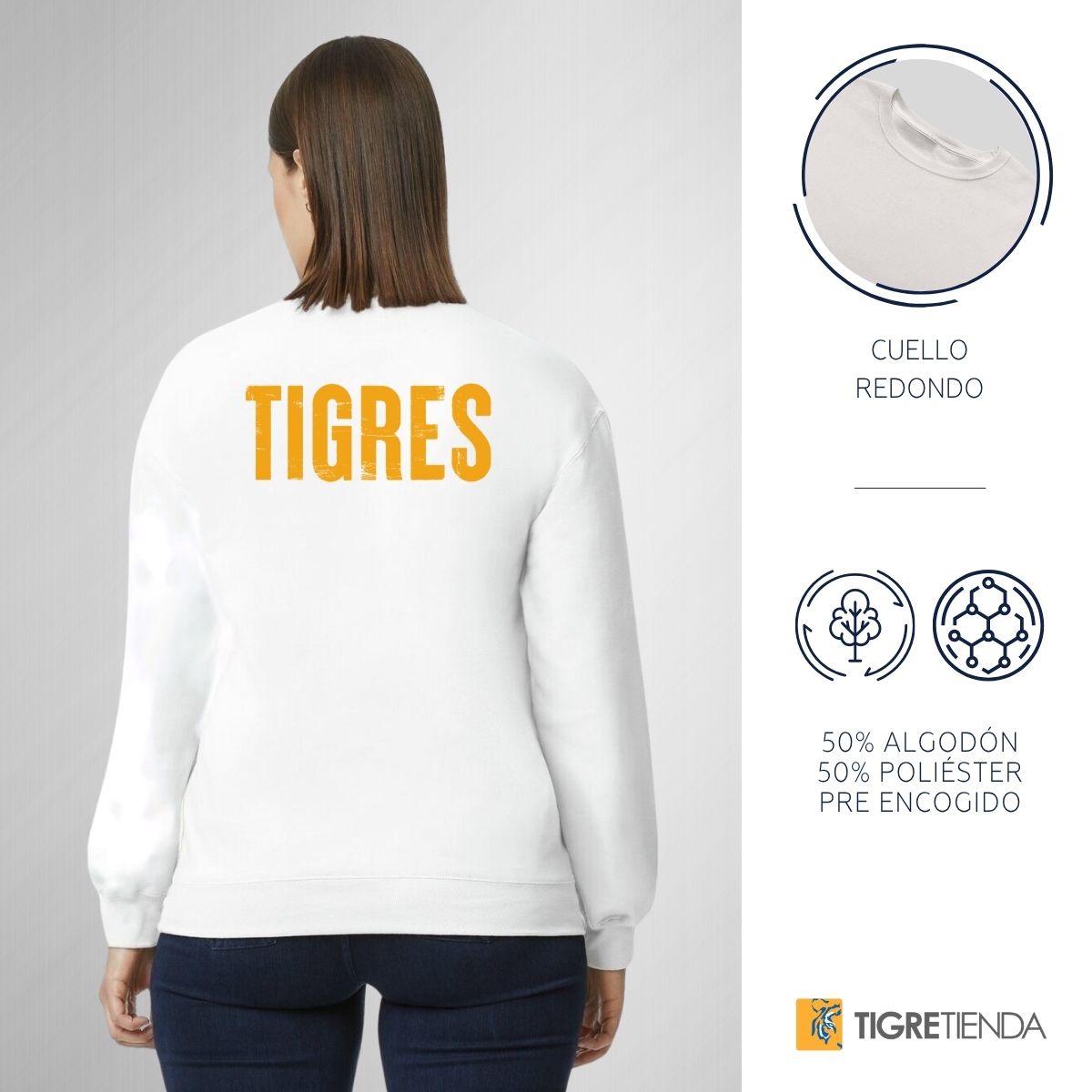 Sudadera Mujer Tigres UANL Logo U Combinado