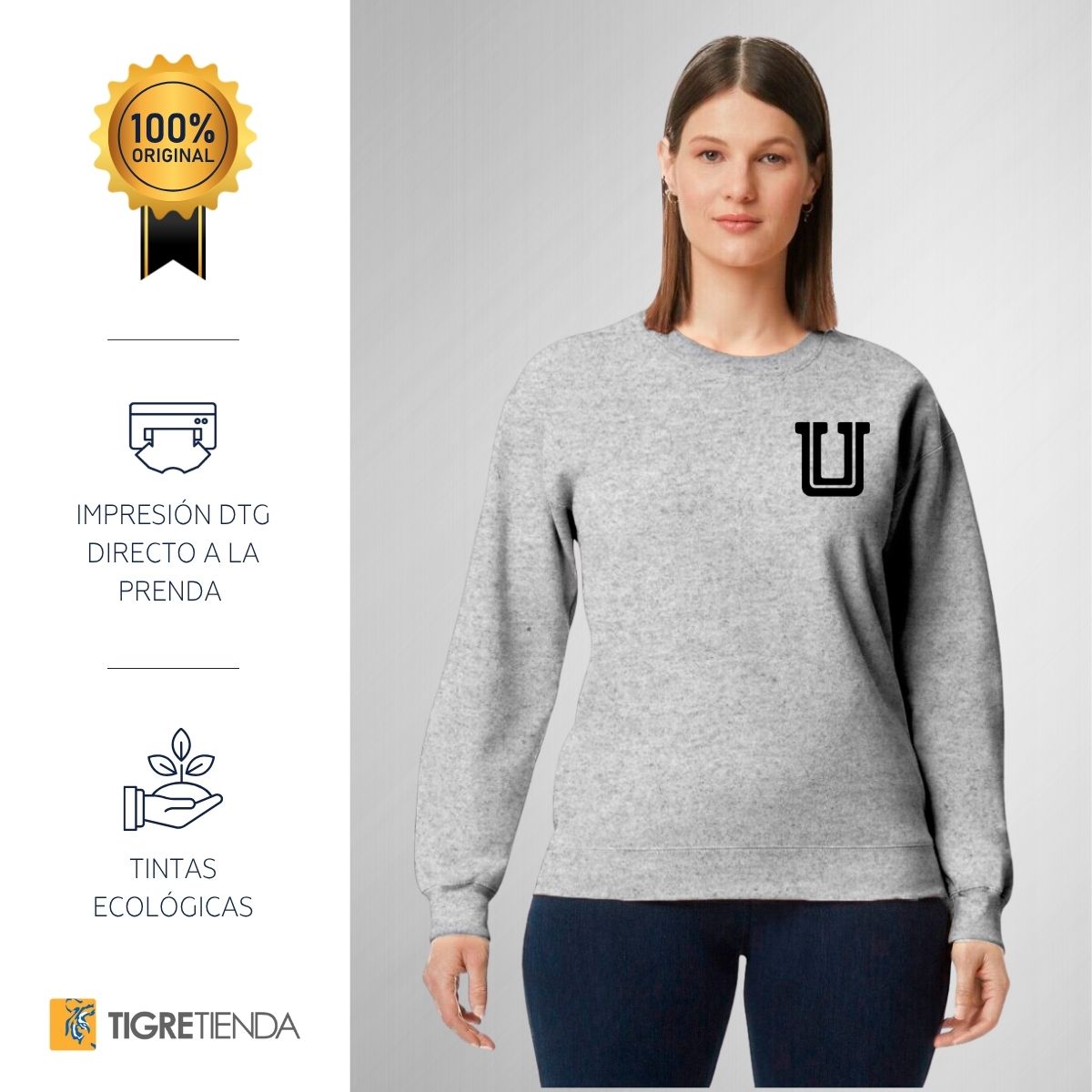 Sudadera Mujer Tigres UANL Logo U Combinado
