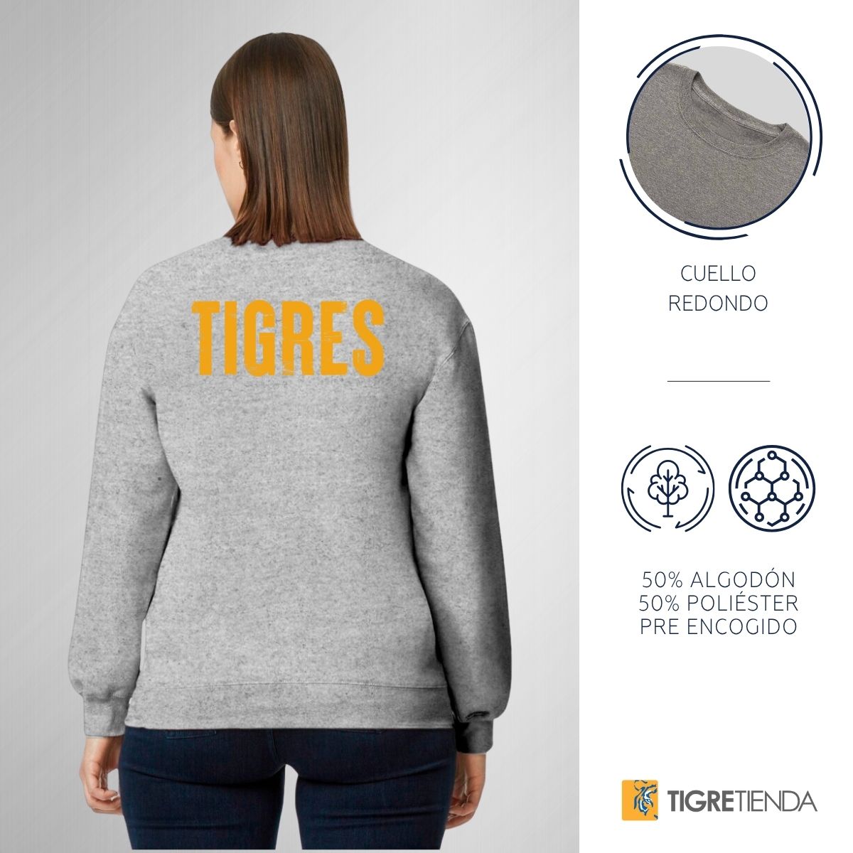 Sudadera Mujer Tigres UANL Logo U Combinado