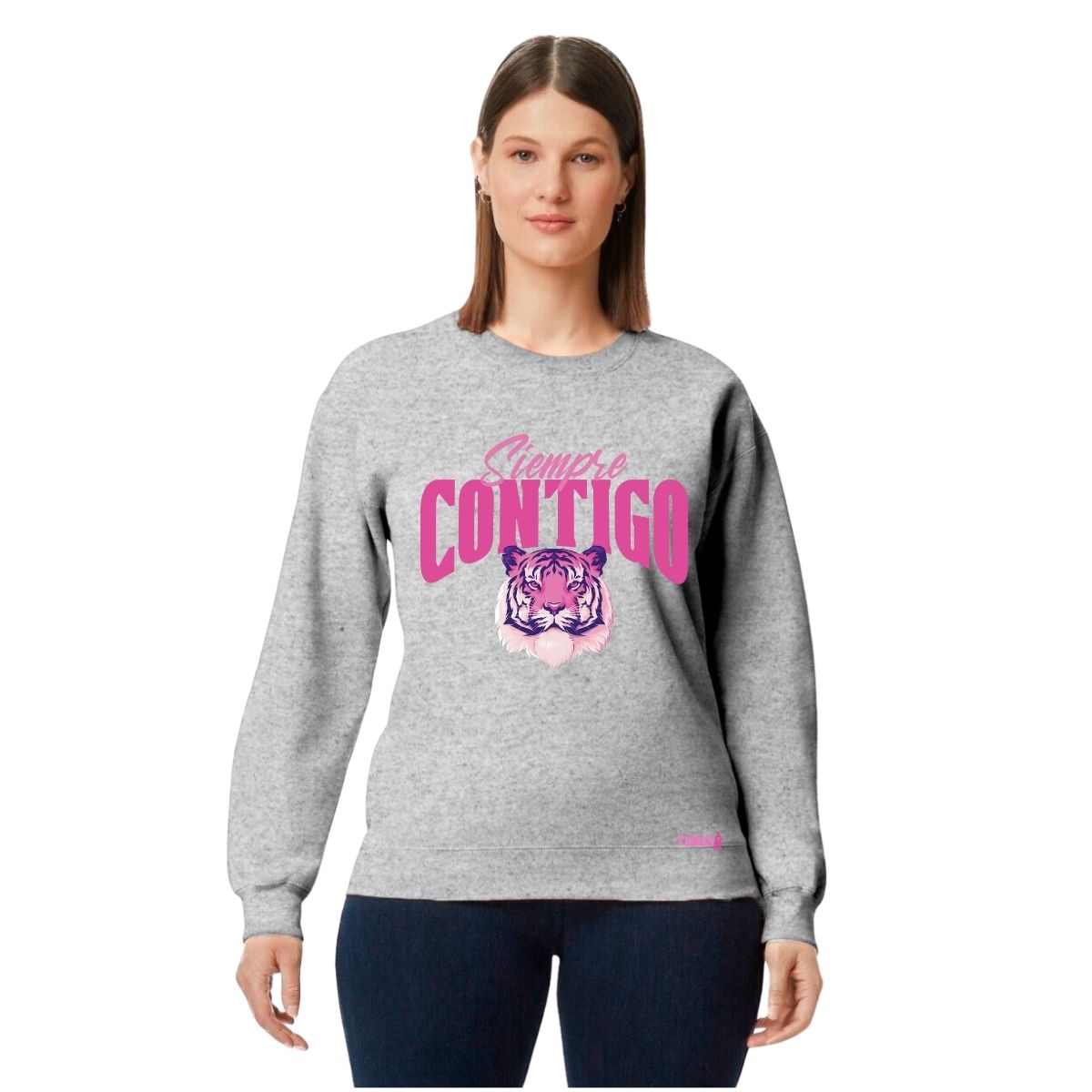 Sudadera Mujer Tigres UANL Siempre contigo rosa