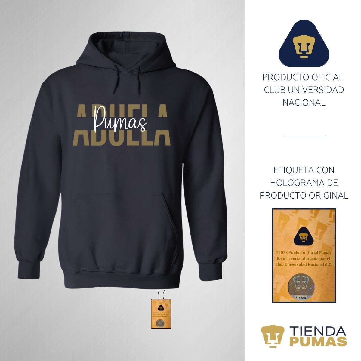 Sudadera Mujer Hoodie Pumas UNAM Abuela