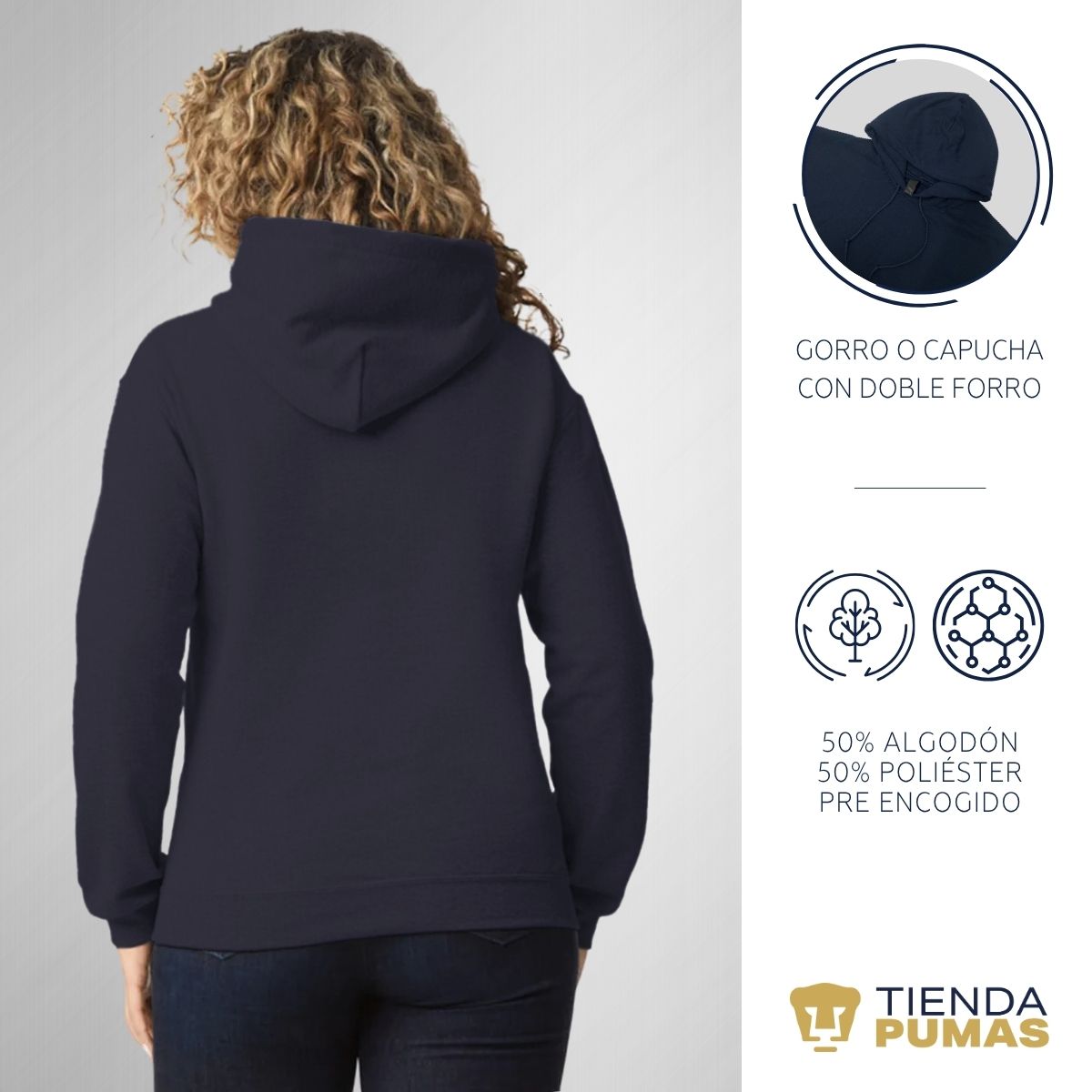 Sudadera Mujer Hoodie Pumas UNAM Abuela