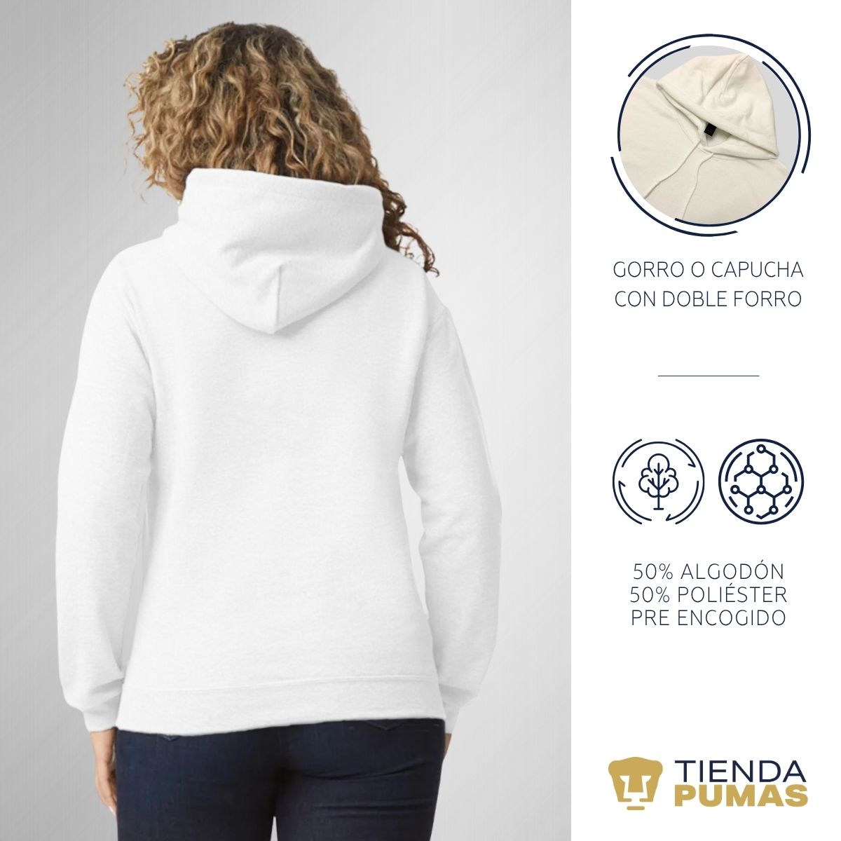 Sudadera Mujer Hoodie Pumas UNAM Abuela