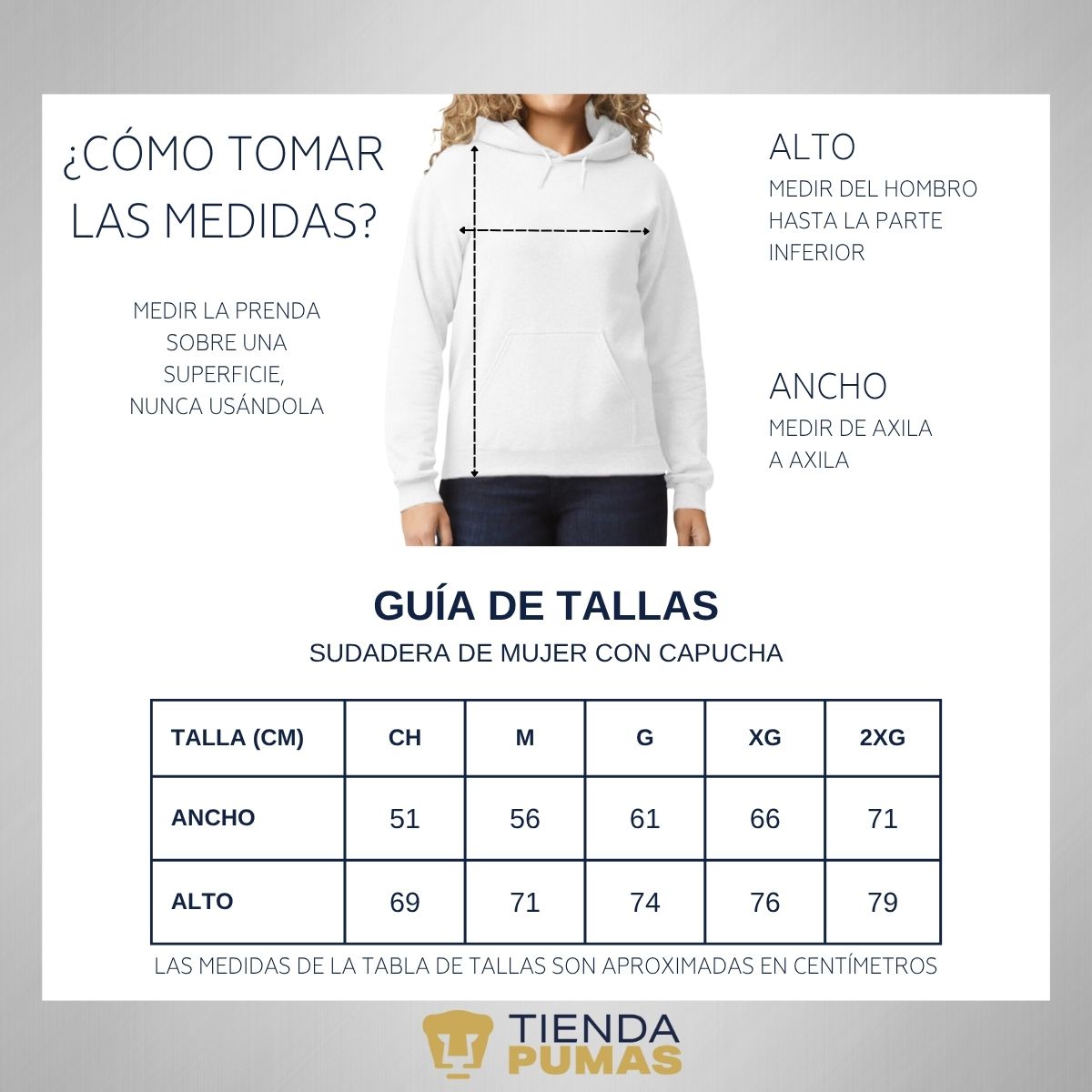Sudadera Mujer Hoodie Pumas UNAM Abuela