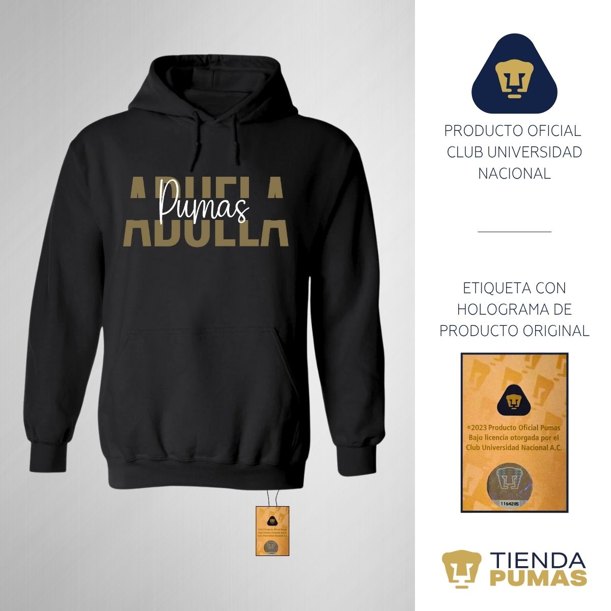 Sudadera Mujer Hoodie Pumas UNAM Abuela