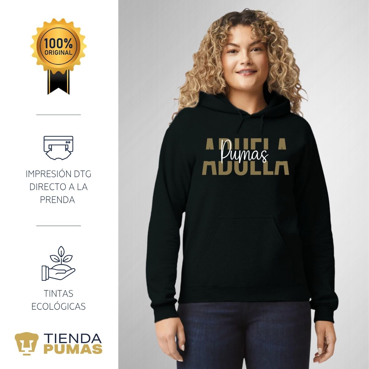 Sudadera Mujer Hoodie Pumas UNAM Abuela