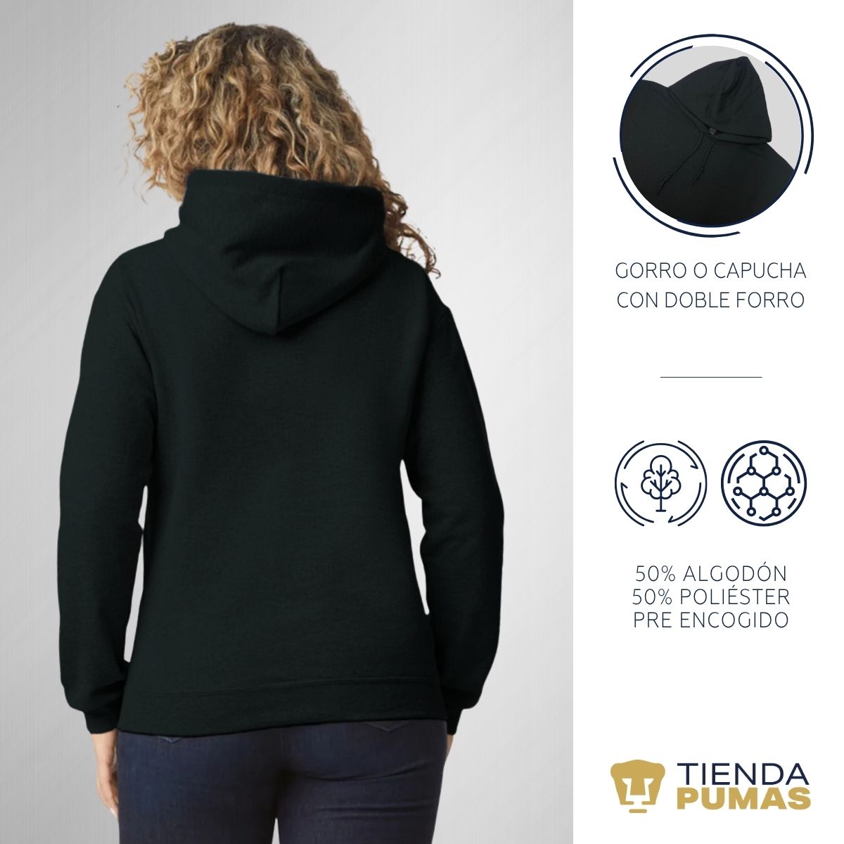 Sudadera Mujer Hoodie Pumas UNAM Abuela