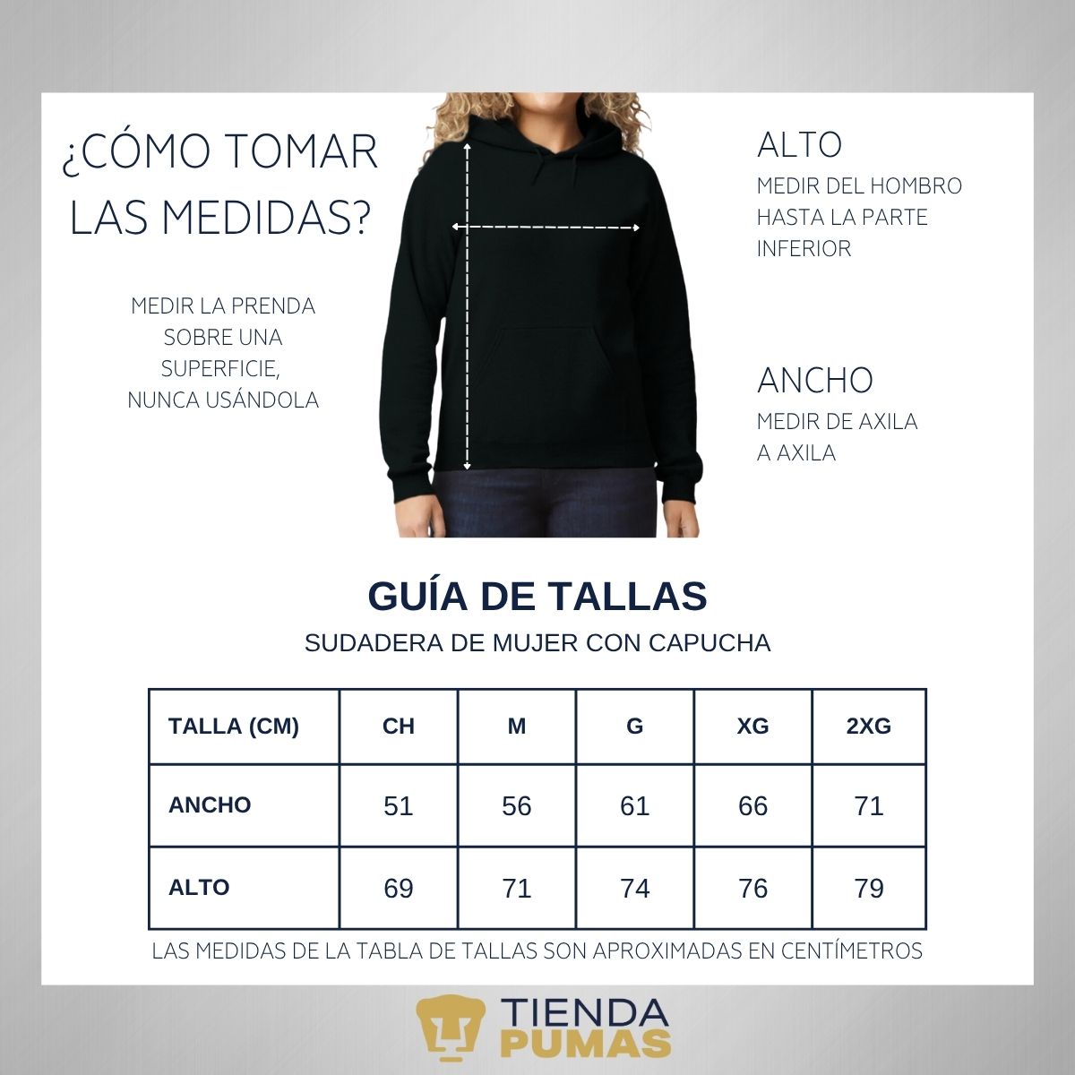 Sudadera Mujer Hoodie Pumas UNAM Abuela