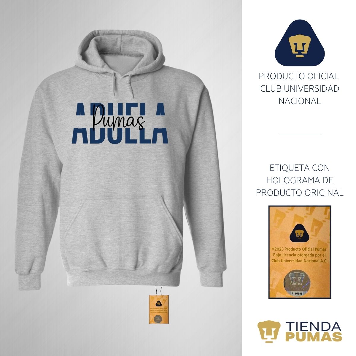 Sudadera Mujer Hoodie Pumas UNAM Abuela