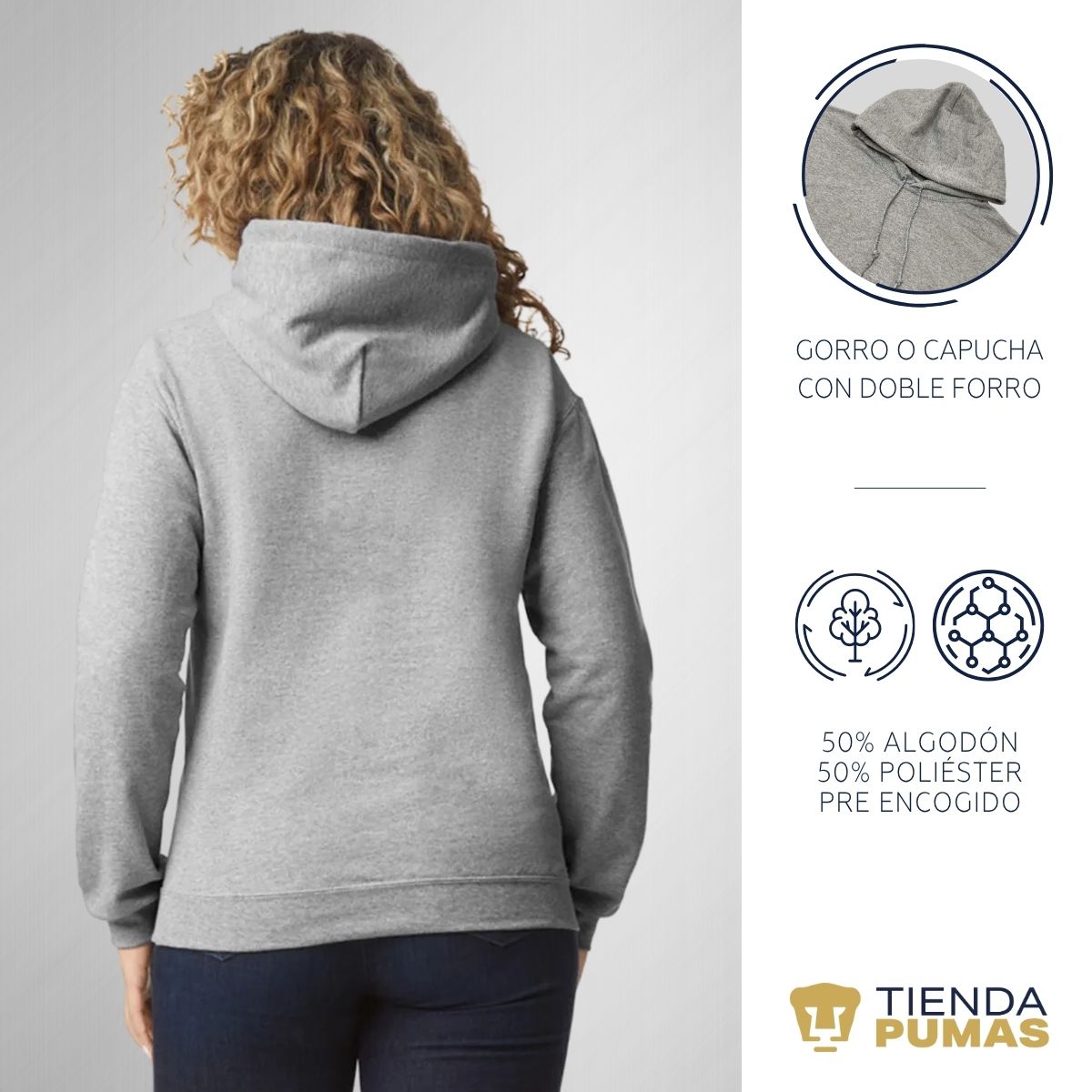 Sudadera Mujer Hoodie Pumas UNAM Abuela