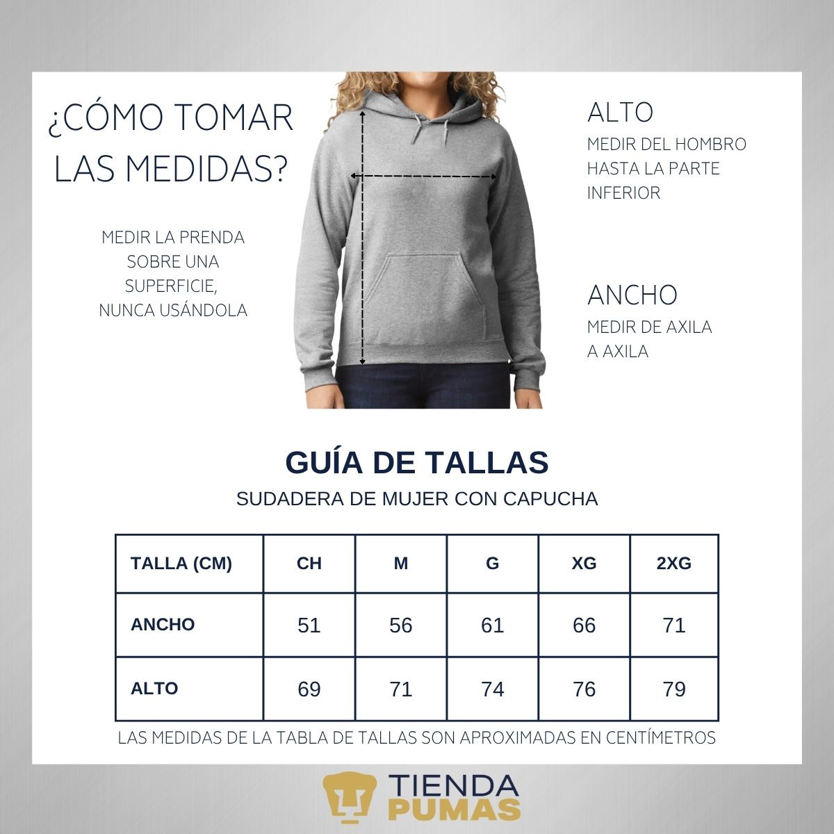 Sudadera Mujer Hoodie Pumas UNAM Abuela A Querer