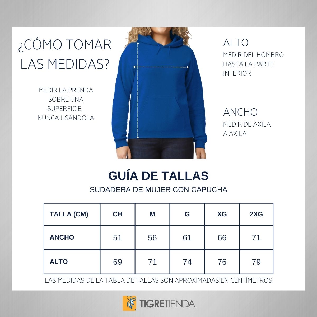 Sudadera Mujer Hoodie Tigres UANL Incomparable abuela