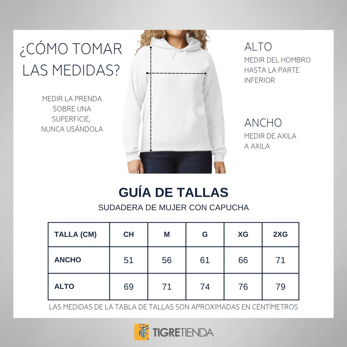 Sudadera Mujer Hoodie Tigres UANL Incomparable abuela