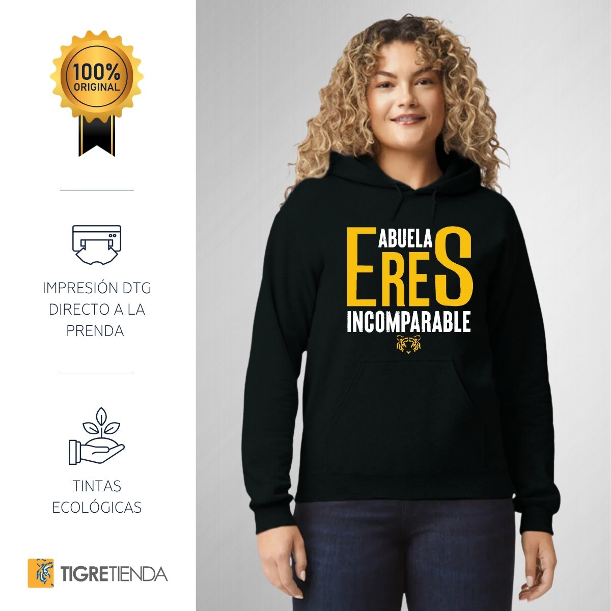 Sudadera Mujer Hoodie Tigres UANL Incomparable abuela
