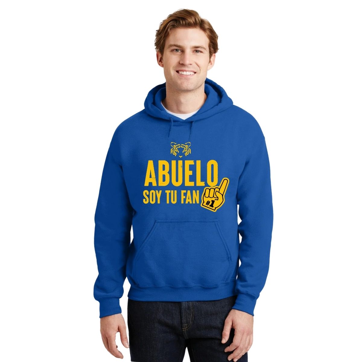 Sudadera Hombre Hoodie Tigres UANL Abuelo soy fan