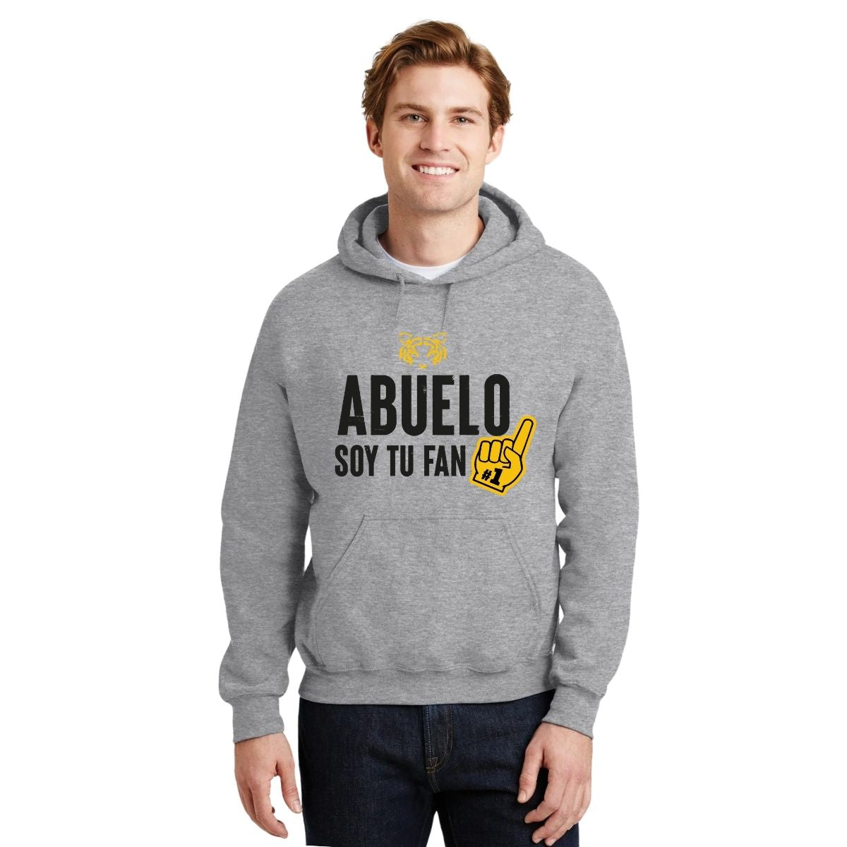Sudadera Hombre Hoodie Tigres UANL Abuelo soy fan