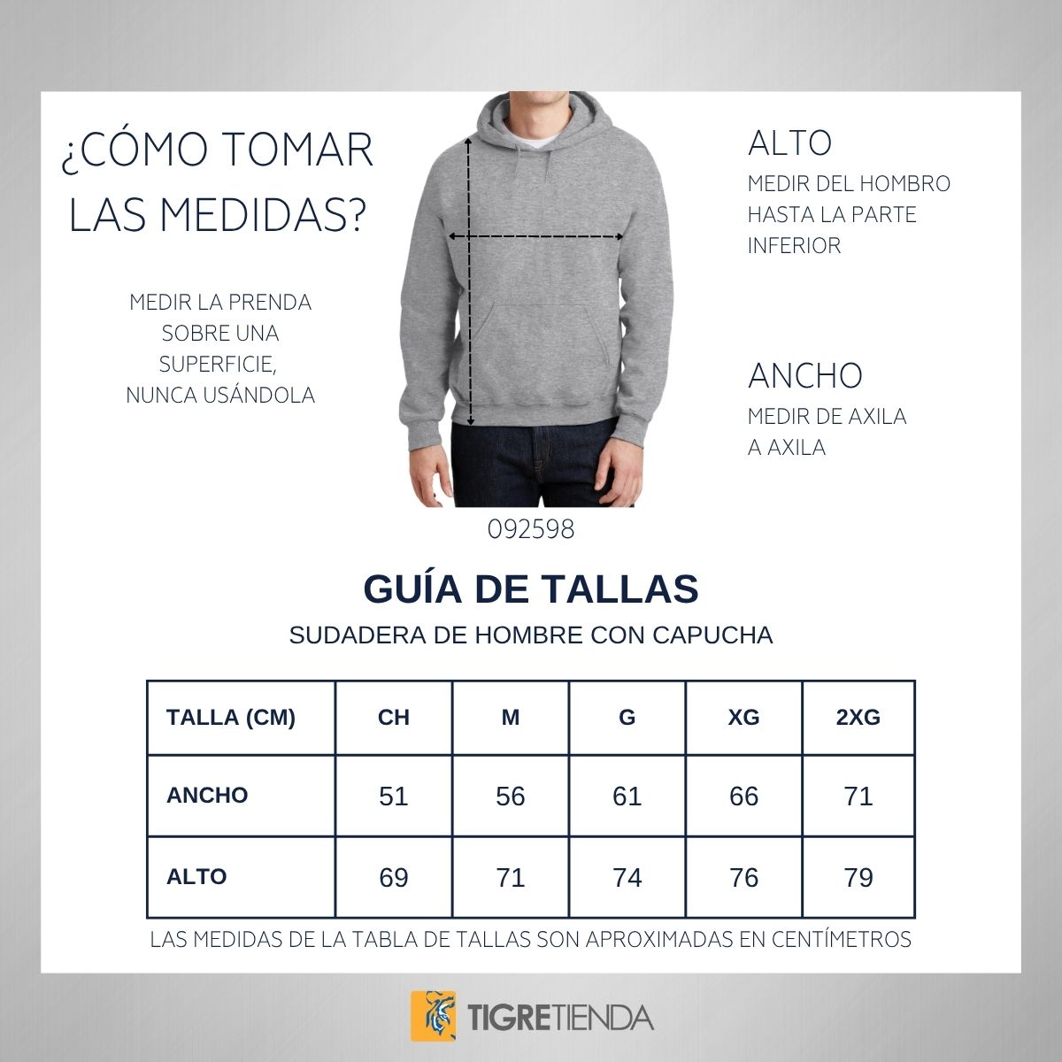 Sudadera Hombre Hoodie Tigres UANL Abuelo soy fan