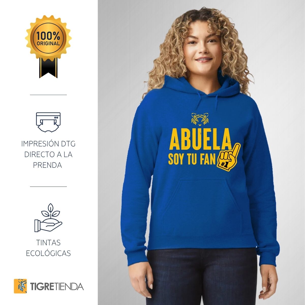Sudadera Mujer Hoodie Tigres UANL Abuela soy fan
