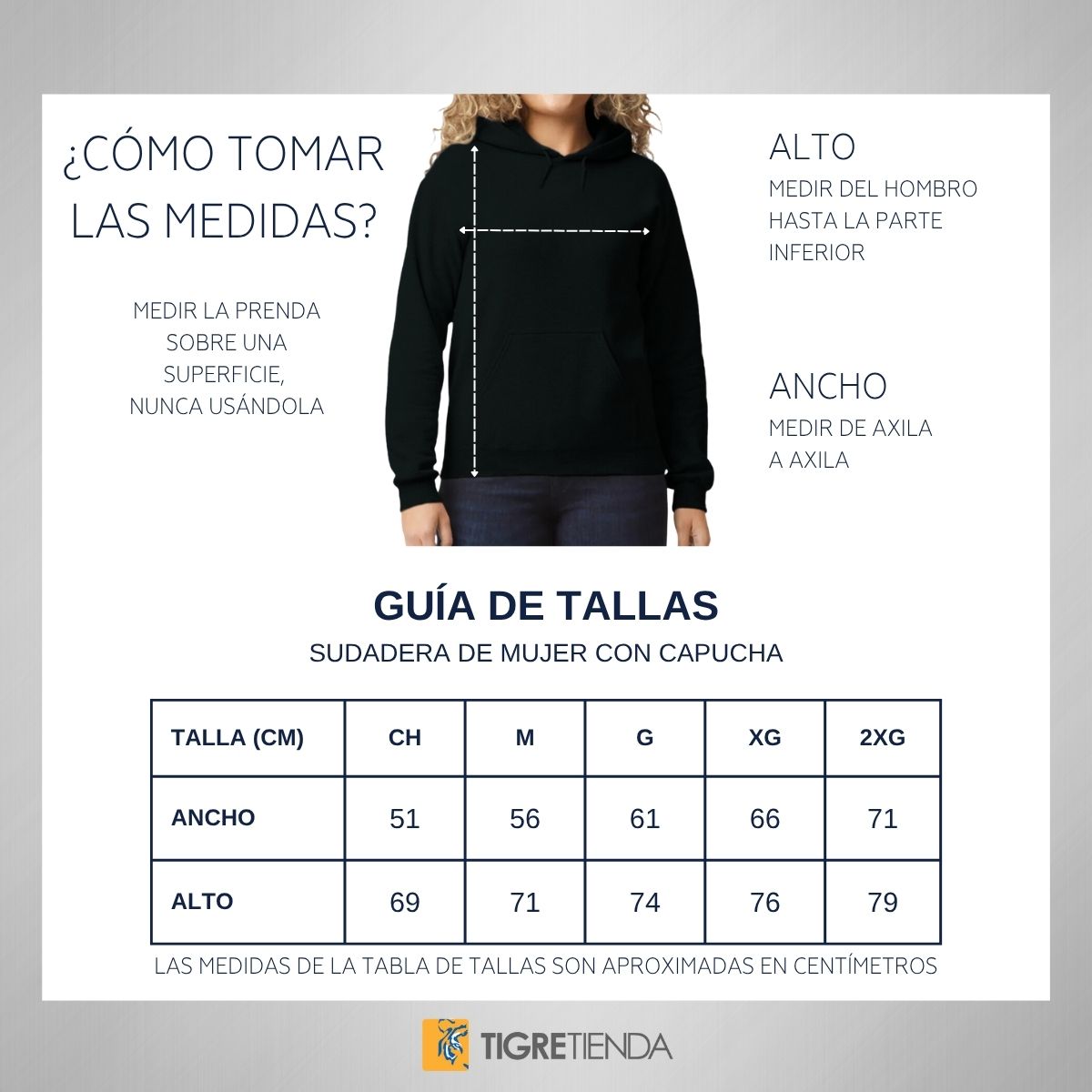 Sudadera Mujer Hoodie Tigres UANL Abuela soy fan