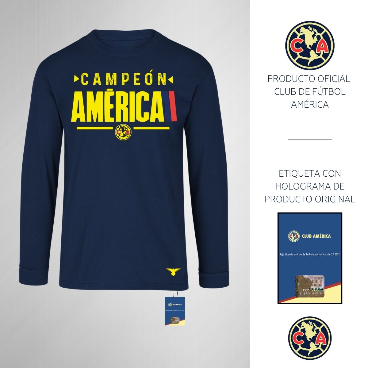 Playera M Larga Niños América América Campeón