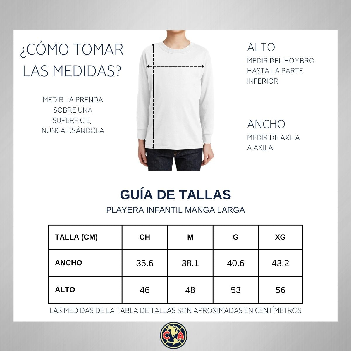 Playera M Larga Niños América América Campeón