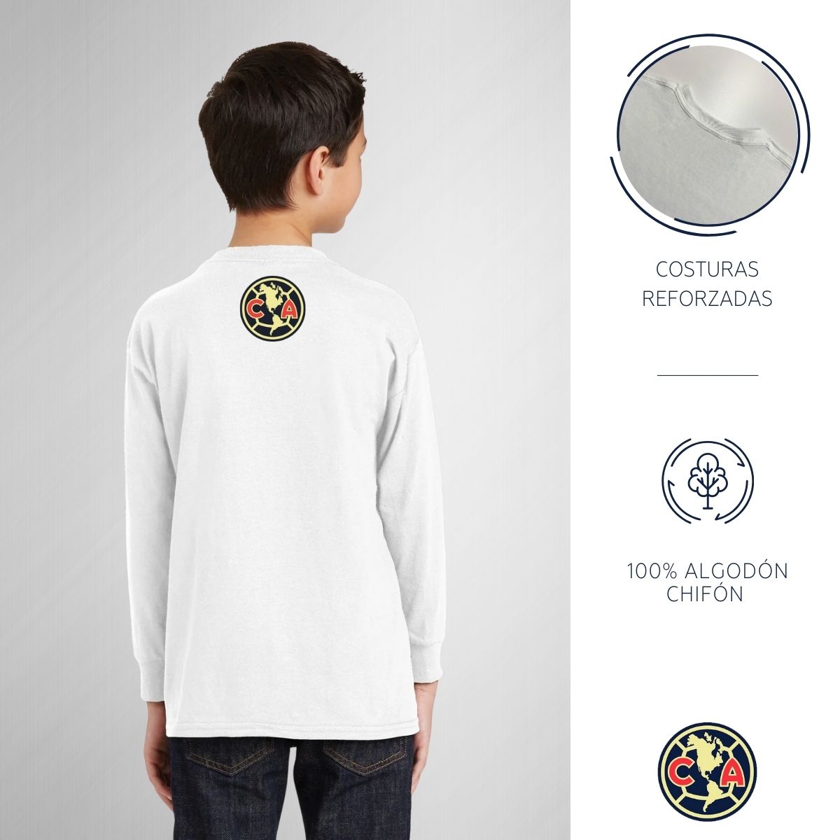 Playera M Larga Niños América Día de muertos Flores