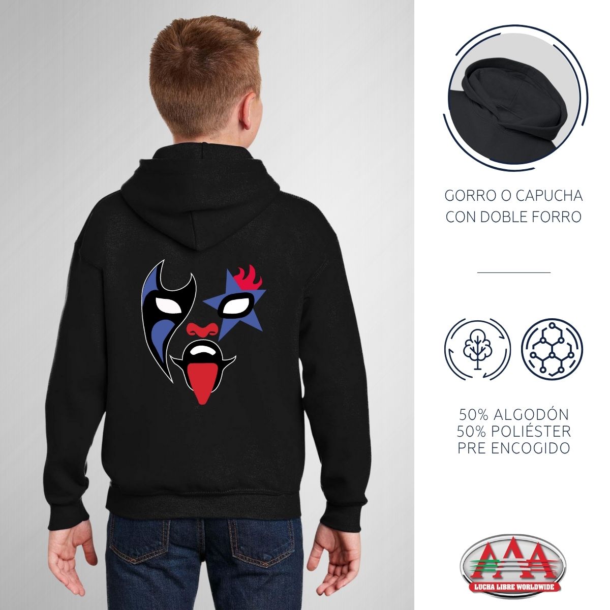 Sudadera Niños Hoodie Lucha Libre AAA Máscara Psycho Clown