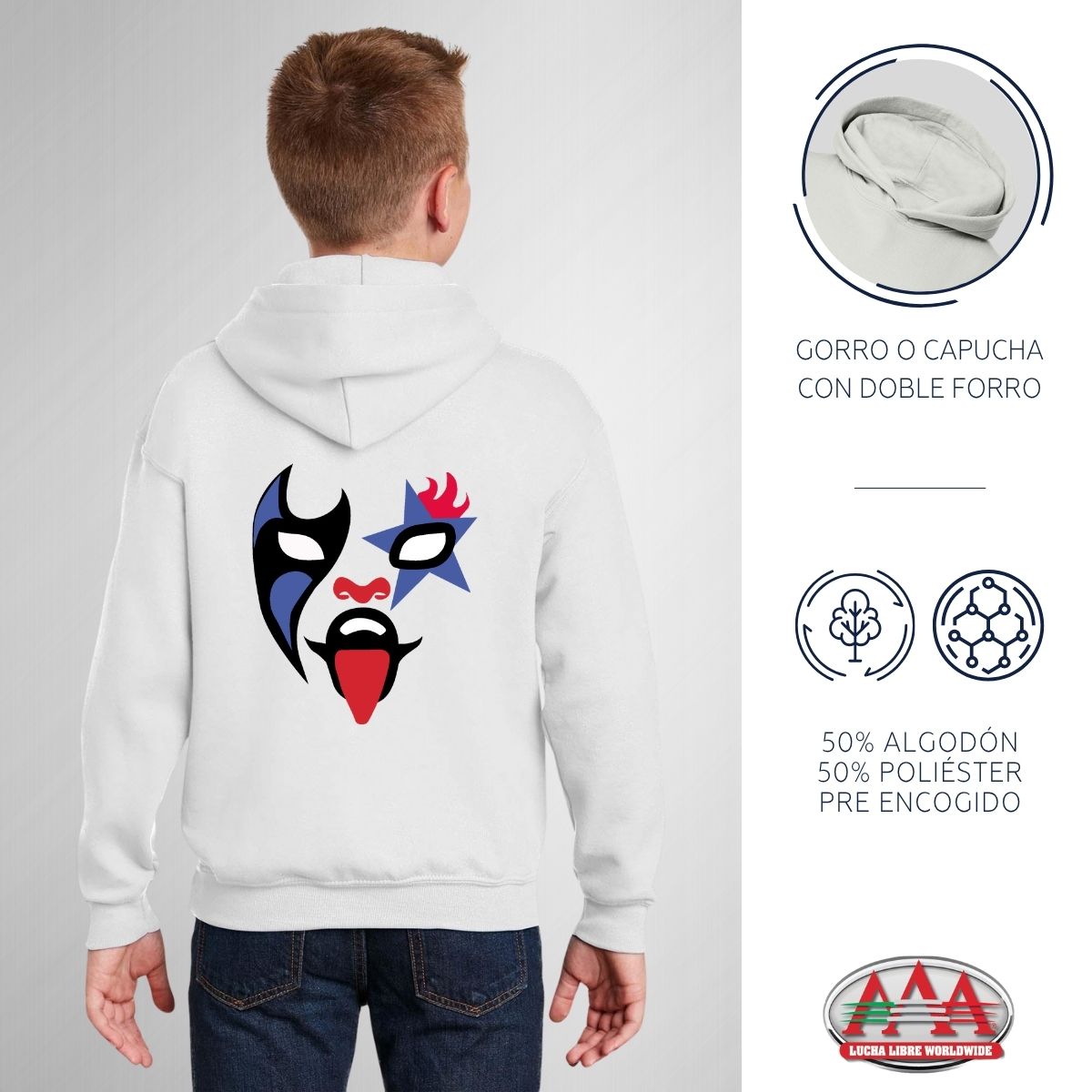Sudadera Niños Hoodie Lucha Libre AAA Máscara Psycho Clown