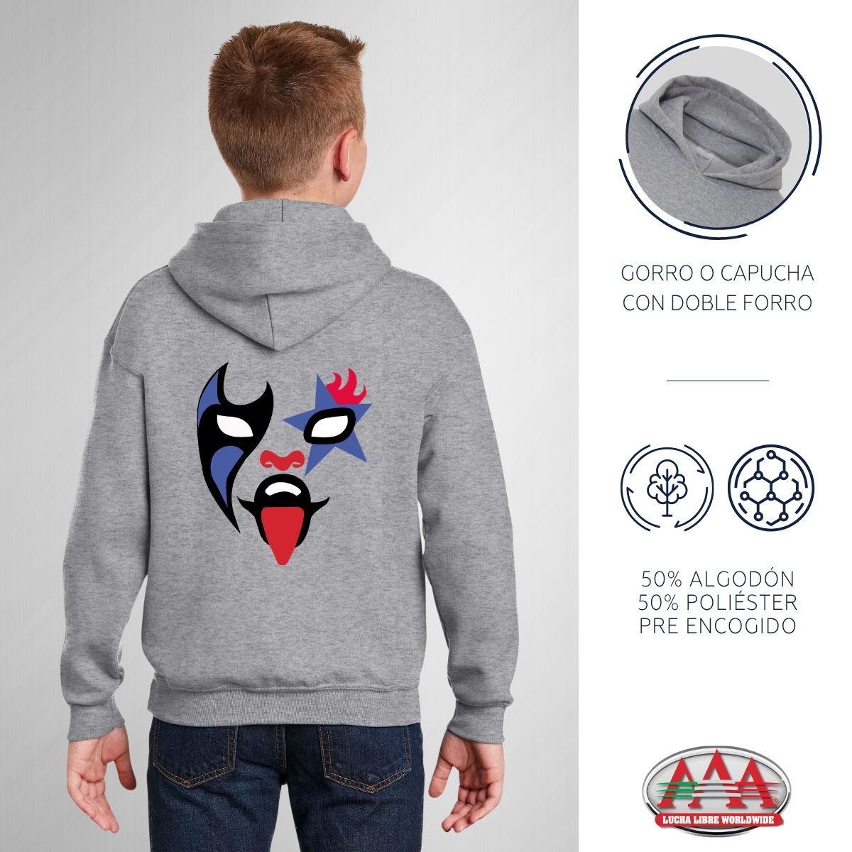 Sudadera Niños Hoodie Lucha Libre AAA Máscara Psycho Clown