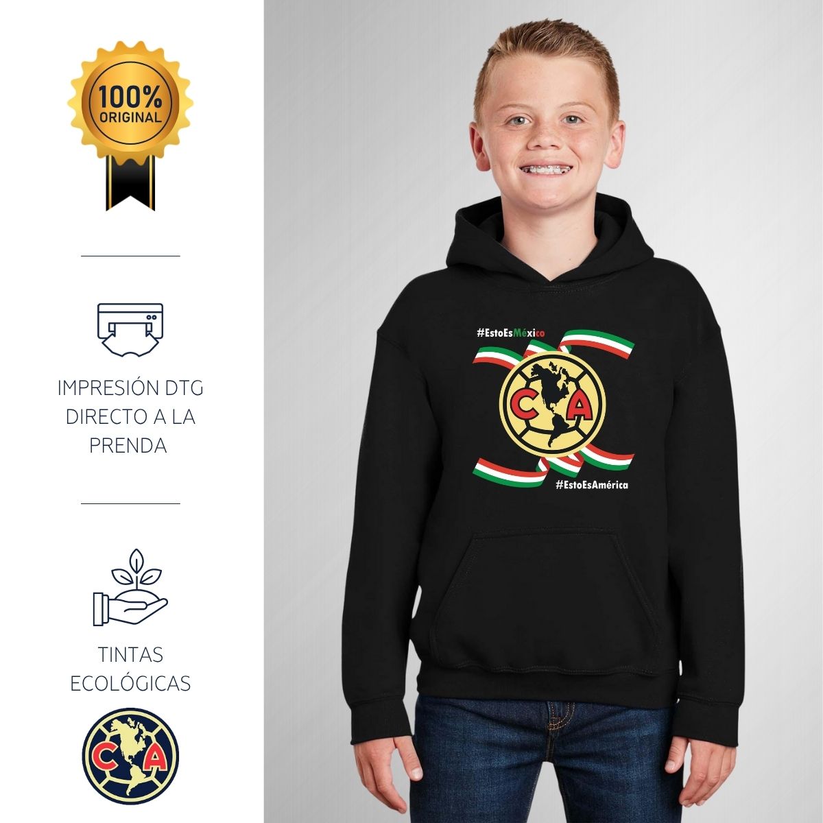 Sudadera Niños Hoodie América Independencia México 2