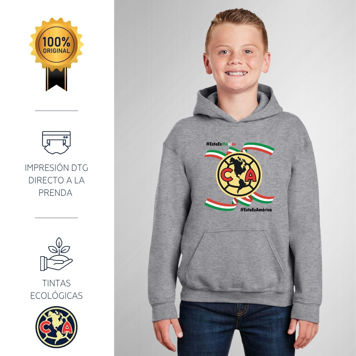 Sudadera Niños Hoodie América Independencia México 2