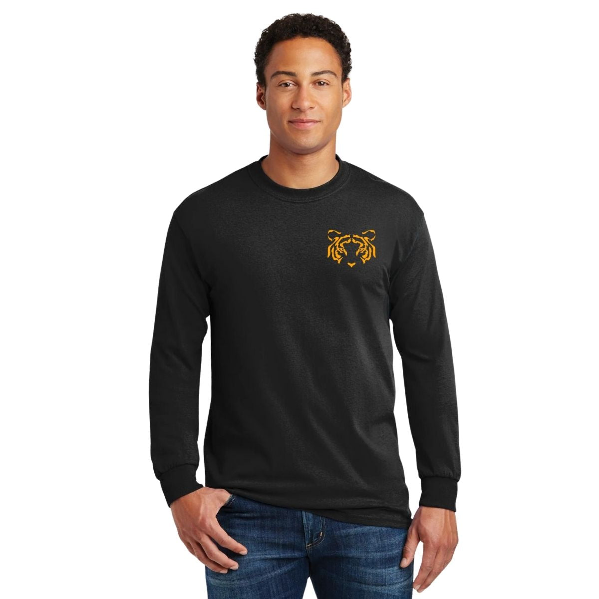 Playera Hombre Tigres UANL Manga Larga Rostro U Vinil