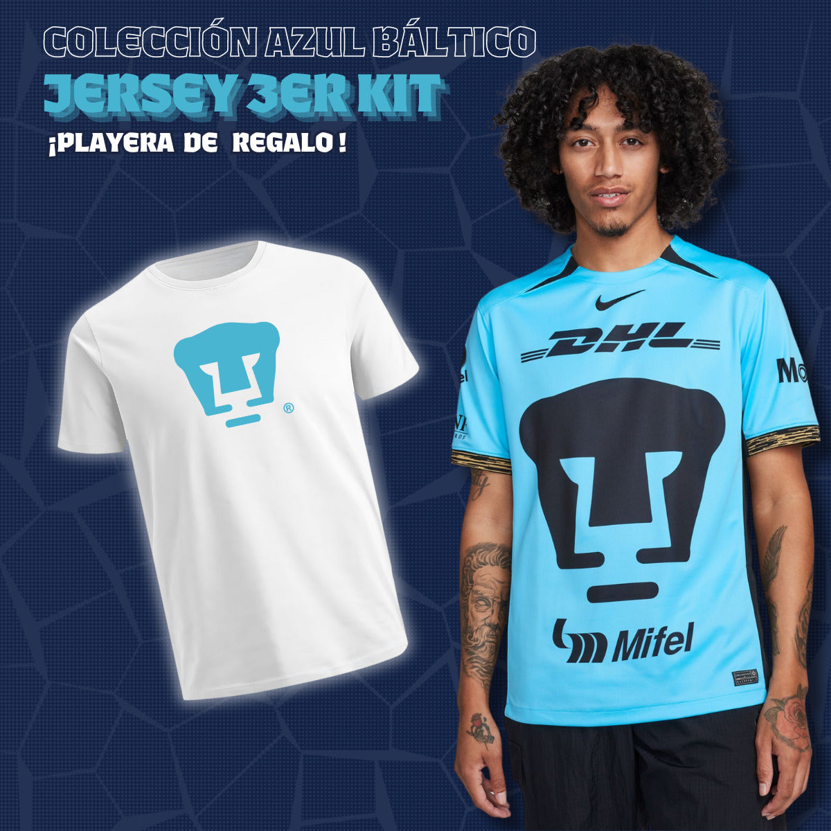 Colección Azul Báltico Hombre - Jersey Tercer Kit 23/24 + Playera de Regalo