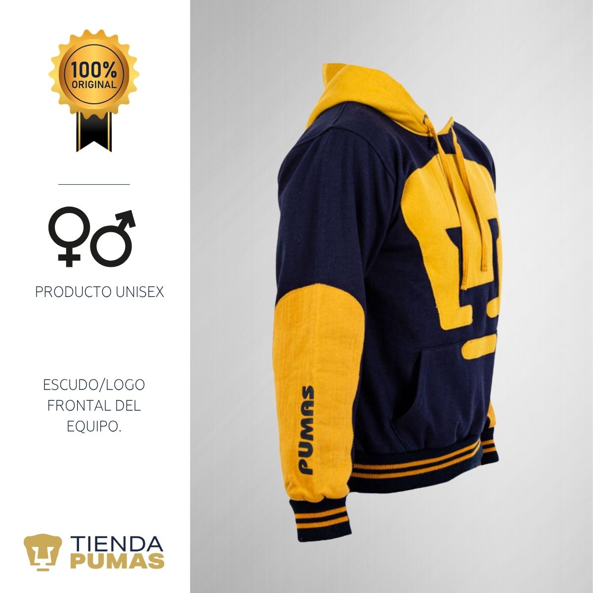 Sudadera con Gorro Estilo Retro Pumas UNAM